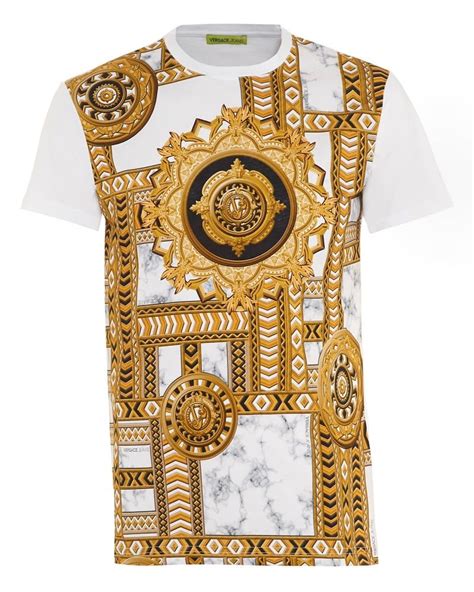 versace white shirt|Versace shirt white and gold.